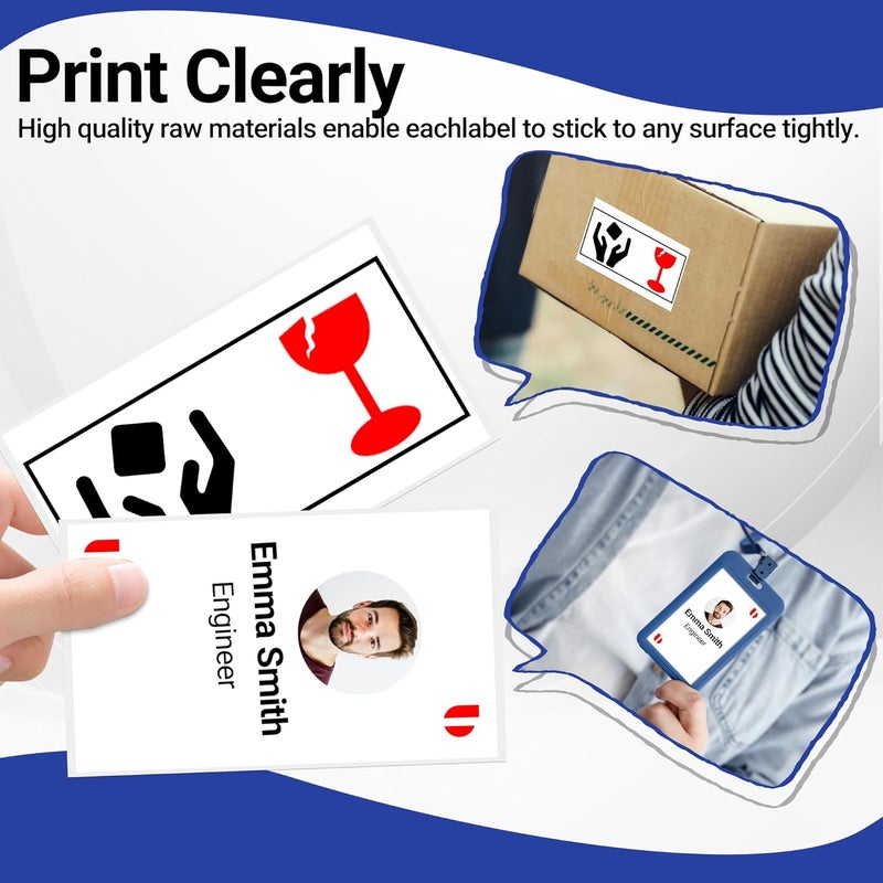 Wonfoucs 6 Rolls DK-2251 Continuous Length Replacement Labels Black/Red Label on White Paper Tape, Compatible Brother DK2251 Continuous Length Label Roll for QL-800, QL-810W, QL-820NWB, 2.4” x 50 feet - Image 5